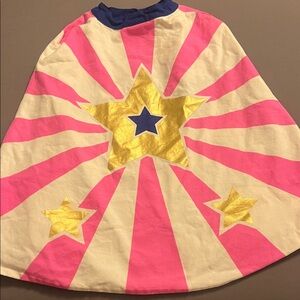 Cat and Jack reversable Pink and Gold Starburst Kids Costume Cape